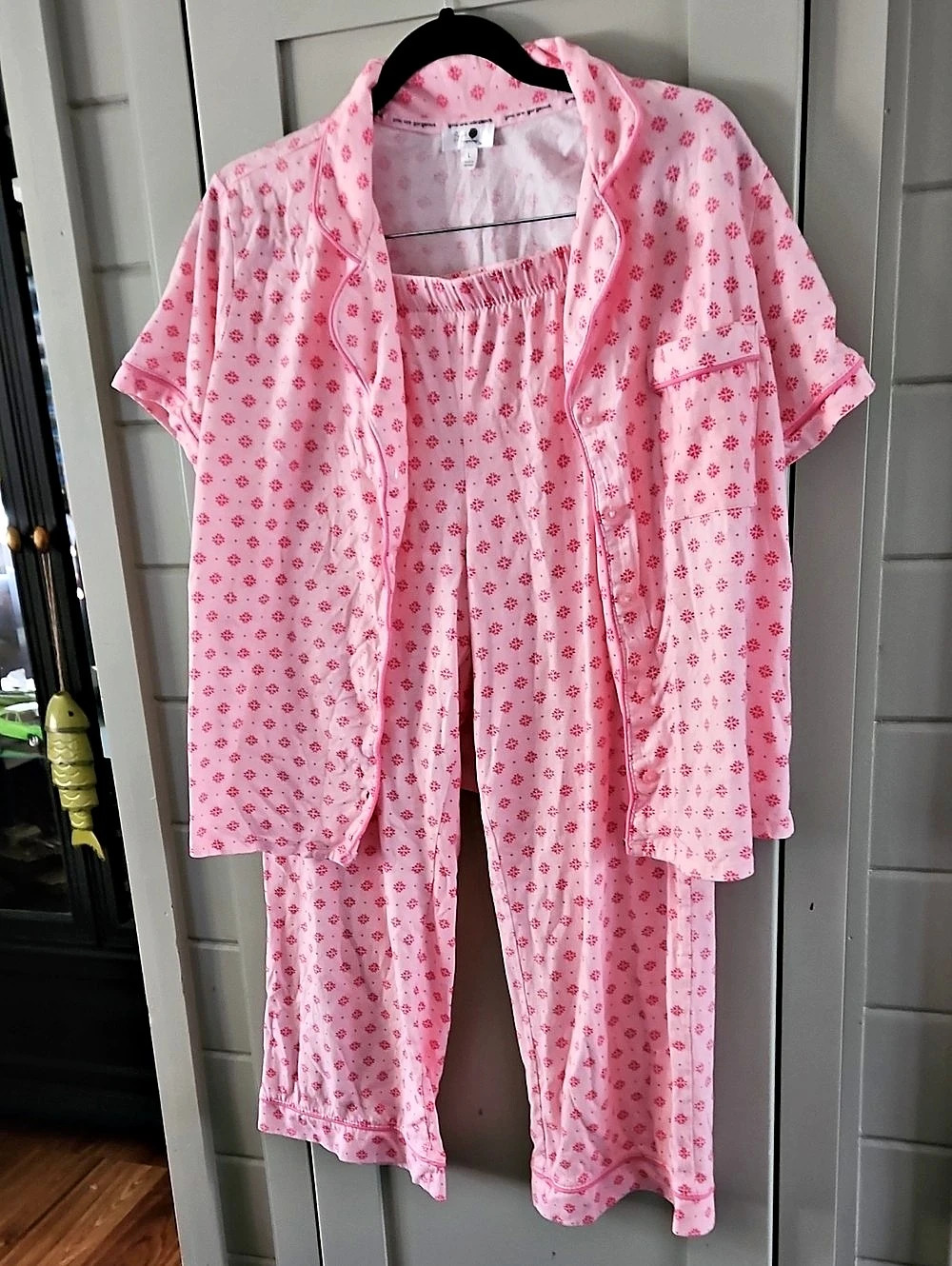 Secret Treasures Floral Pajama Set Pink Large Like New. Washed Once